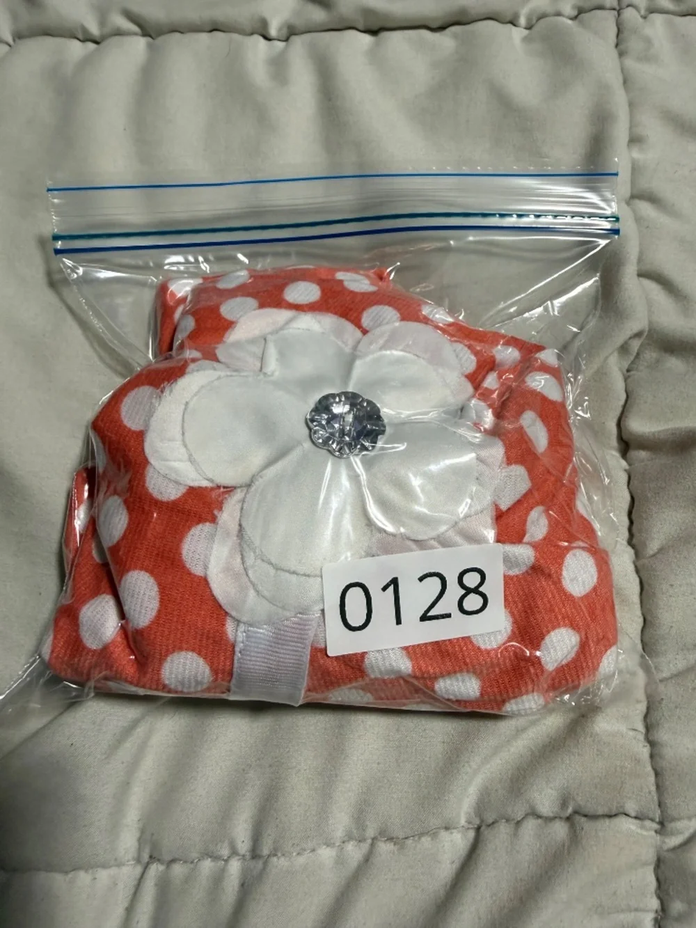 Polka Dot Orange White Flower Dress 18 Month Youngland Baby Short Sleeve